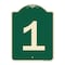 Signmission Designer Series Sign W/ Number 1, Green & Tan Heavy-Gauge Aluminum Sign, 24" x 18", G-1824-22898 A-DES-G-1824-22898 - alternate 1
